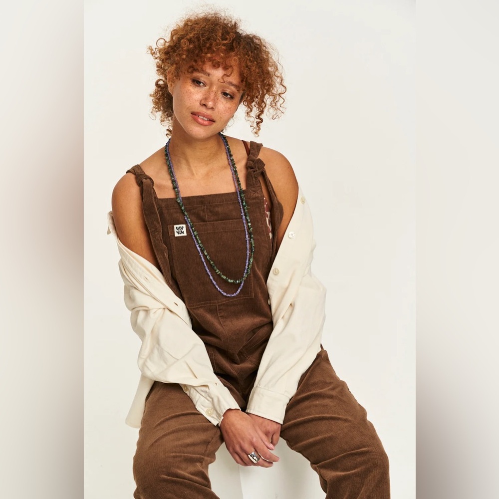 NWT Corduroy Dungarees in Cocoa Brown - Cocoa / Size 10/ REGULAR INSEAM